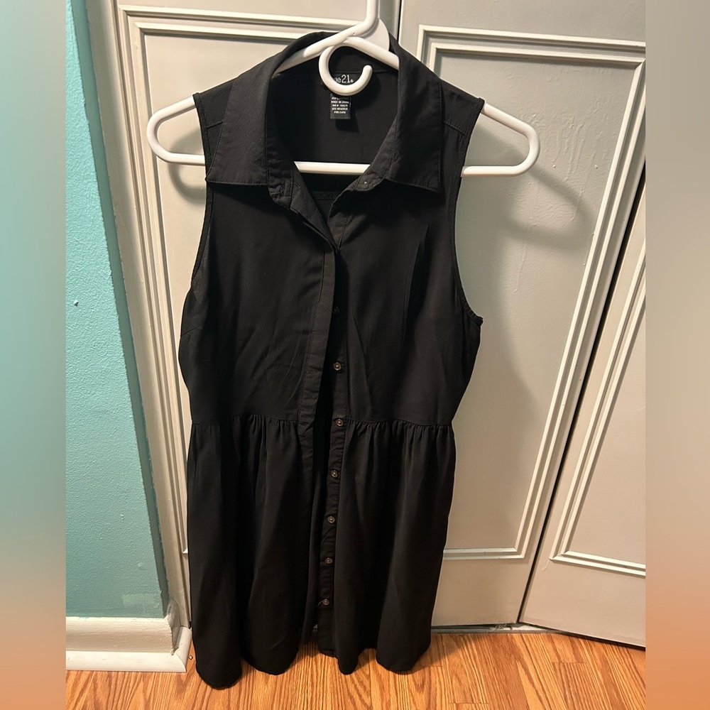 Rue21 Black Button Up Sleeveless Dress